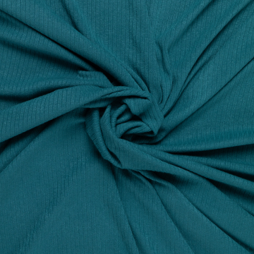petrol ribbel jersey met stretch