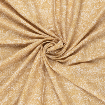 beige wit paisley dessin half linnen italiaans import