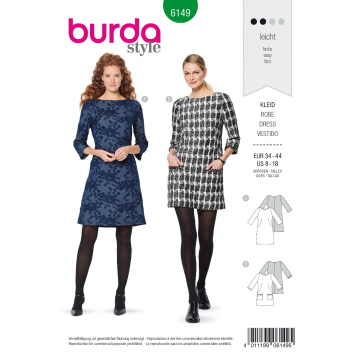 jurk (maat 34-44) Burda 6149