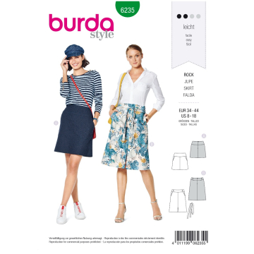 rok (maat 34-44) Burda 6235