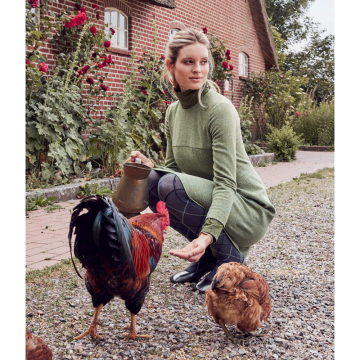 groen wol tweed stof Italiaans import
