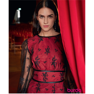 rood satin de luxe stof