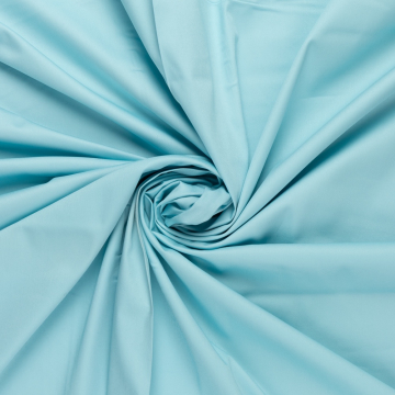 licht turquoise satijn katoen stof met stretch 