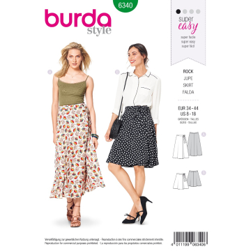 rok (maat 34-44) Burda 6340
