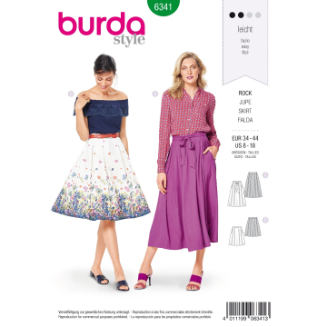 rok (maat 34-44) Burda 6341