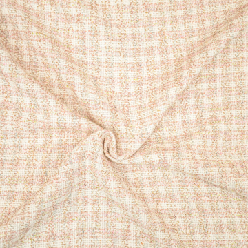beige roze boucle Italiaans import