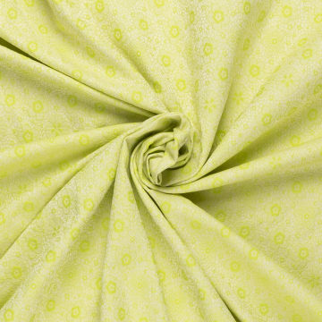 wit limoen groen jacquard met bloemen Italiaans import