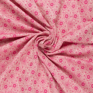 wit hard roze jacquard met bloemen Italiaans import