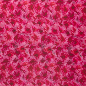 Fuchsia gebloemd cool viscose stof Italiaans import