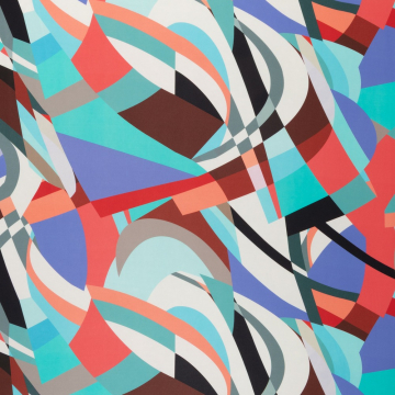 abstract bedrukt cool viscose stof Italiaans import