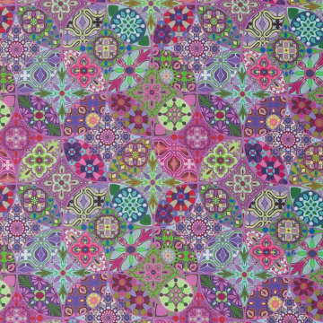 roze cool viscose stof Italiaans import fantatsie bedrukt