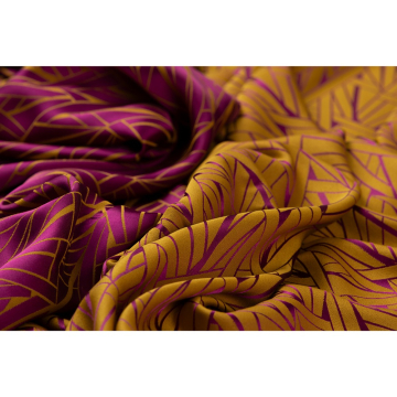 cyclaam oker jacquard stof