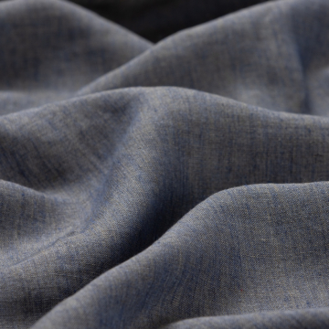 dusty mint indigo blauw gemeleerd linnen stof  Italiaans import