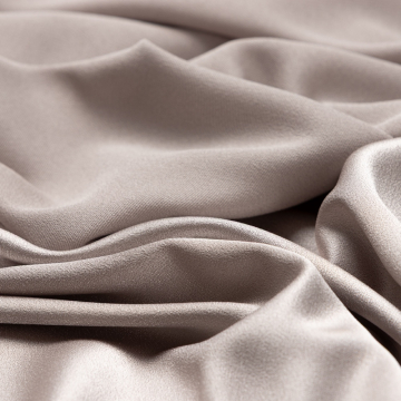 zand stretch crepe reversible satijn stof Italiaans import
