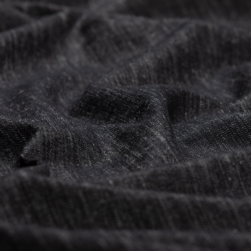  zwart met wit accent linnen lyocell katoen mix denim stof