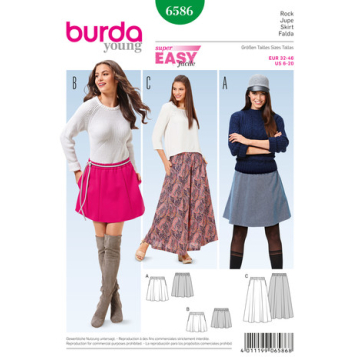 rok (maat 32-46) Burda 6586