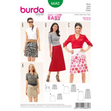 rok (maat 36-50) Burda 6682