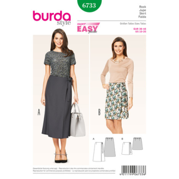 wikkelrok (maat 36-46) Burda 6733