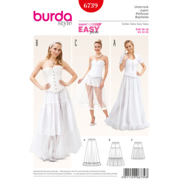 onderrok (maat 36-46) Burda 6739