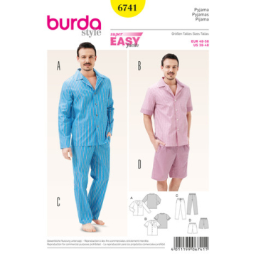 pyjama (maat 48-58) Burda 6741
