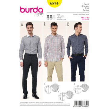 overhemd (maat 44-60) Burda 6874