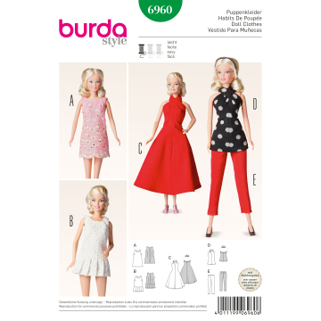 poppenkleertjes (29-31 cm) Burda 6960