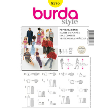 poppenkleertjes (maat 29-31 cm) Burda 8576