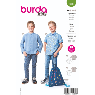 blouse (maat 104-146) Burda 9209