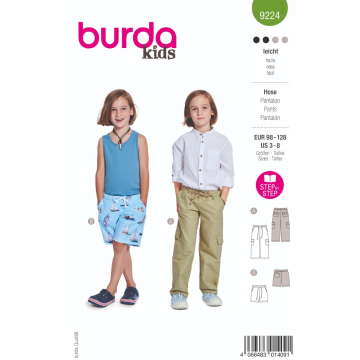 broek en short (maat 98-128) Burda 9224