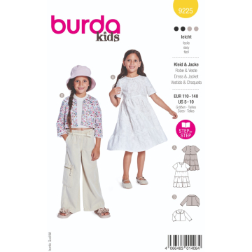 jurk en jasje (maat 110-140) Burda 9225