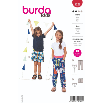 broek en short (maat 104-146) Burda 9228