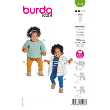 jasje en broekje (maat 56-86) Burda 9231