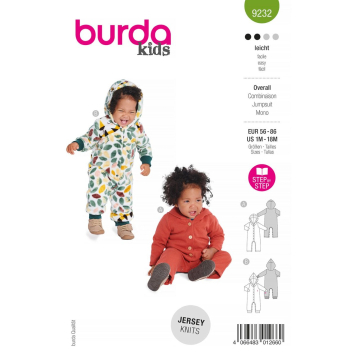 rompertje (maat 56-86) Burda 9232