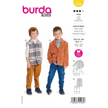 jasje en gilet (maat 116-146) Burda 9234