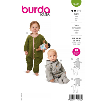 rompertje (maat 56-98) Burda 9235