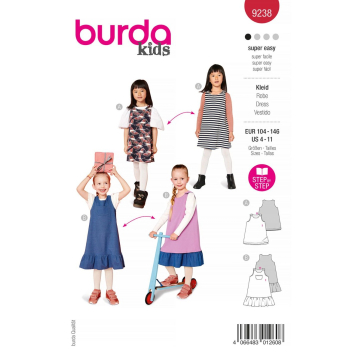 jurkje (maat 104-146) Burda 9238