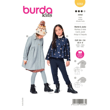 jasje en mantel (maat 104-134) Burda 9268