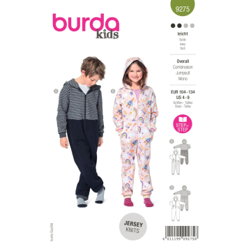 onesie (maat 104-134) Burda 9275