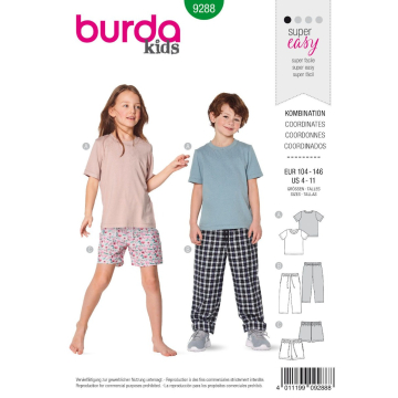 shirt en broek (maat 104-146) Burda 9288