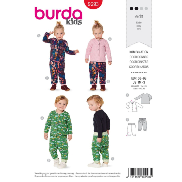 jasje en broekje (maat 56-98) Burda 9293
