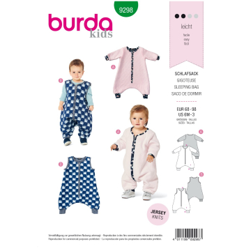 slaapzak (maat 68-98) Burda 9298