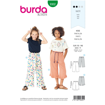 broek (maat 116-146) Burda 9302