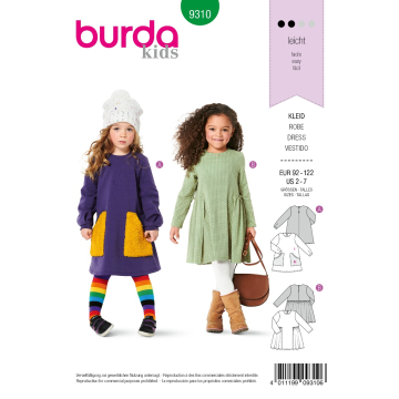 jurk (maat 92-122) Burda 9310