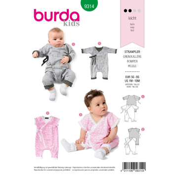 rompertje (maat 56-86) Burda 9314
