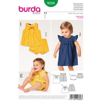 jurkje en broekje (maat 62-92) Burda 9358