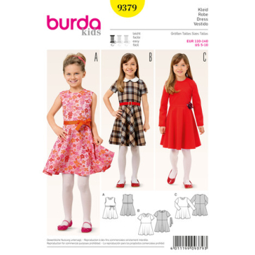 jurkje (maat 110-140) Burda 9379