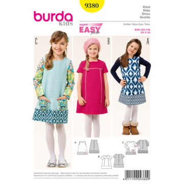 jurkje (maat 110-140) Burda 9380