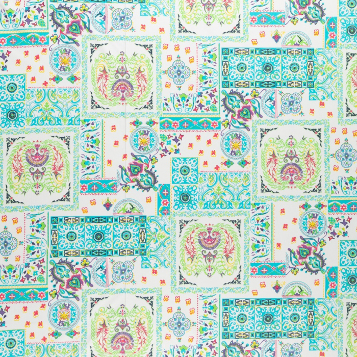 Böttger Stoffenwinkel - stretch katoen stof met patchwork print - 21775