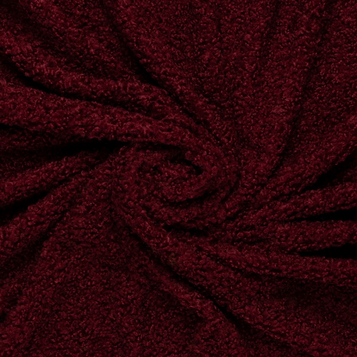 Böttger Stoffenwinkel - donkerrood teddy de luxe stof - 57114