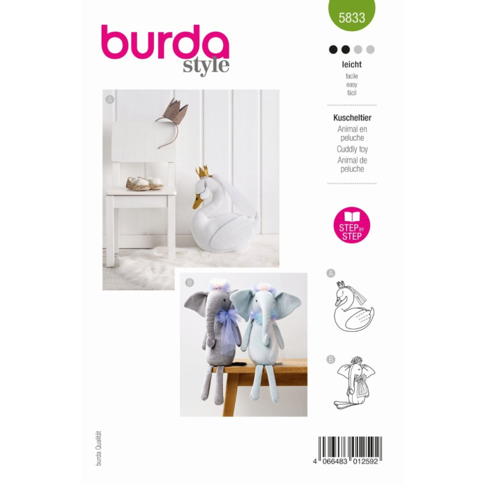 Böttger Stoffenwinkel - knuffeldieren - Burda 5833 - Burda5833